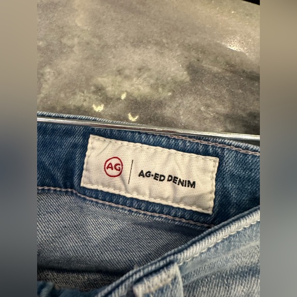 EUC AGED Denim Size 8 Mari Crop High Rise Slim Straight Women's Light Blue Jeans - Picture 7 of 12